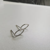 Tiny Brass Leaf Studs with Sterling posts