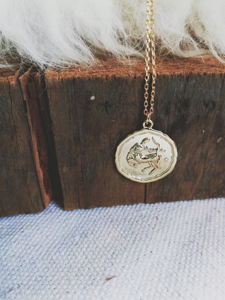 Sagittarius Coin Necklace