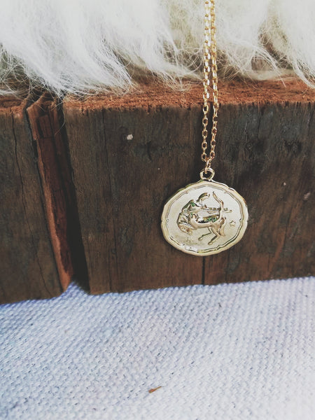 Sagittarius Coin Necklace