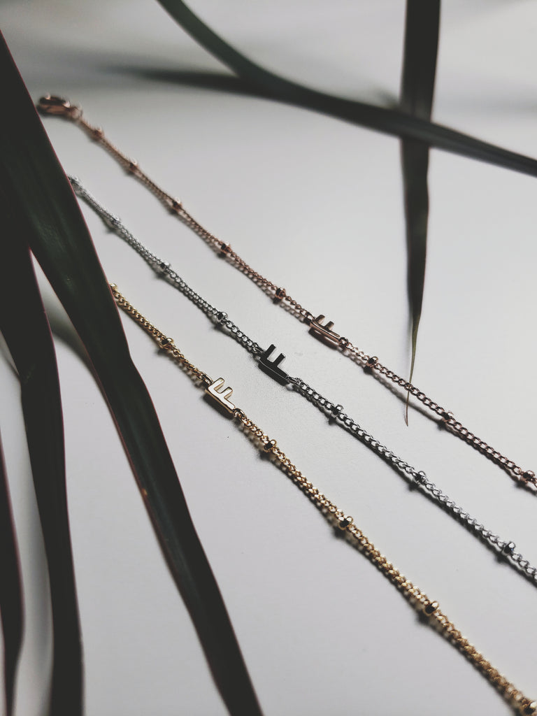 F Initial Bracelet