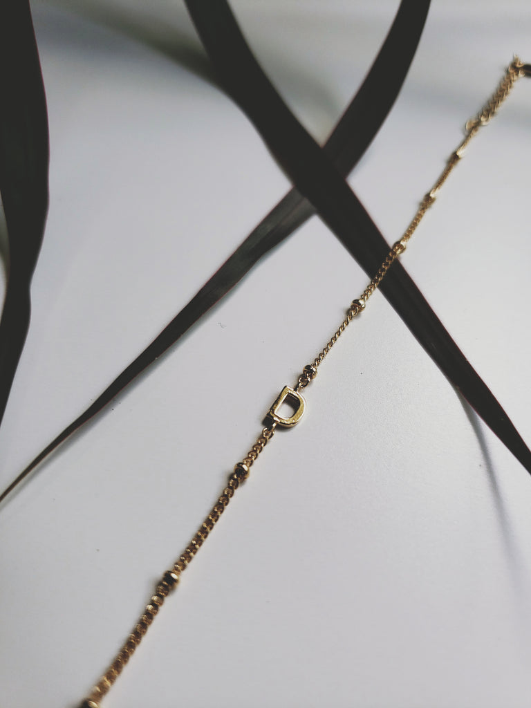D Initial Bracelet