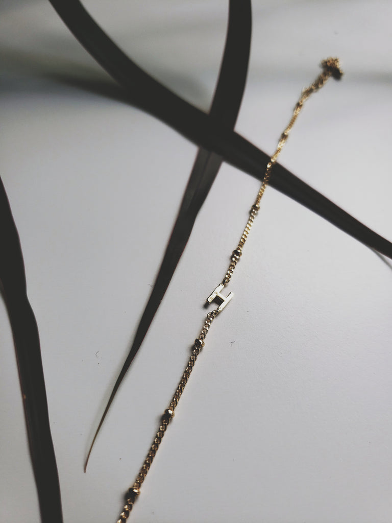 H Initial Bracelet