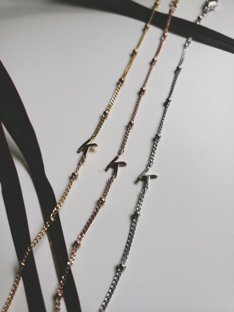 K Initial Bracelet