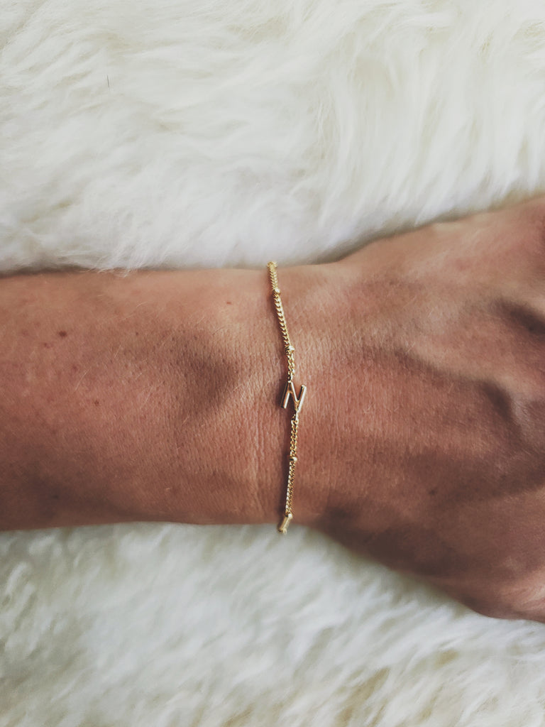 N Initial Bracelet