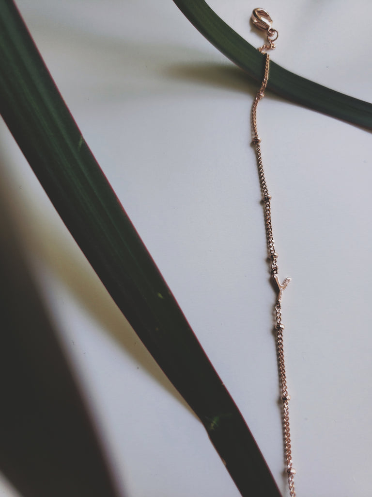 Y Initial Bracelet
