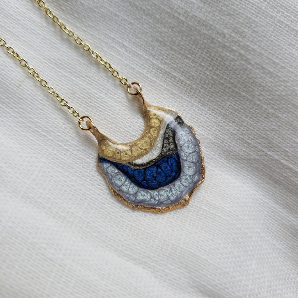 SALE- Reticulated Necklace - Ice Purple/Sapphire