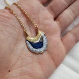SALE- Reticulated Necklace - Ice Purple/Sapphire