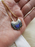 SALE- Reticulated Necklace -Onyx/Purple