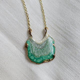 SALE- Reticulated Necklace- Emerald/Mint