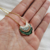 SALE- Reticulated Necklace -Forest/Cinnamon