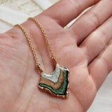 SALE- Reticulated Necklace -Forest/Cinnamon