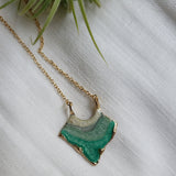 SALE- Reticulated Necklace- Emerald/Mint