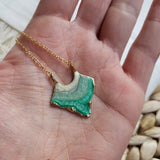 SALE- Reticulated Necklace- Emerald/Mint