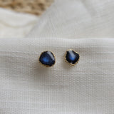 Reticulated Enamel Studs - Sapphire