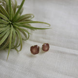Reticulated Enamel Studs - Cinnamon