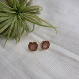 Reticulated Enamel Studs - Cinnamon