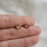 Reticulated Enamel Studs - Cinnamon