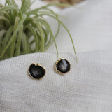 Reticulated Enamel Studs - Onyx