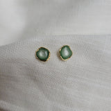 Reticulated Enamel Studs - Mint