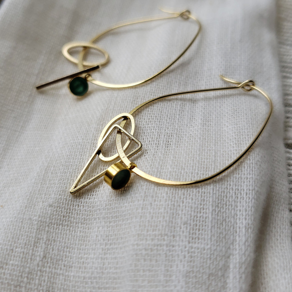 Interchangeable Hoops- Triangle, Oval and Enamel Dot