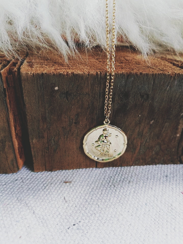 Aquarius Coin Necklace