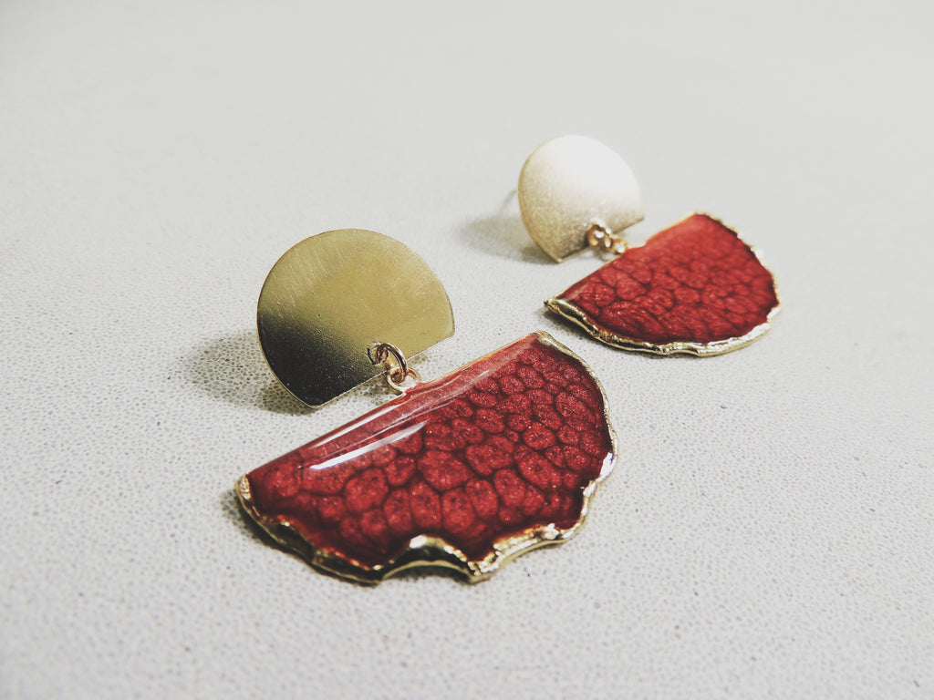 SALE-Victoria Fan Stud Statement Earring