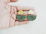 SALE-Forest Fan Stud Statement Earring