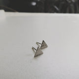 Hammered Triangle Studs