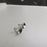 Tiny Pointed Circle Studs with Sterling posts