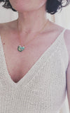 SALE- Reticulated Necklace- forest/Pearl Green/Emerald