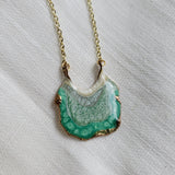 SALE- Reticulated Necklace- Emerald/Mint