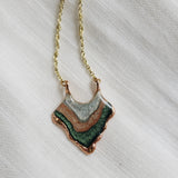 SALE- Reticulated Necklace -Forest/Cinnamon