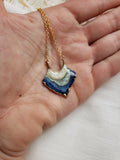 SALE- Reticulated Necklace -Sapphire/Marina