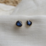 Reticulated Enamel Studs - Sapphire