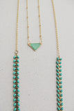 Long Fishbone Multifunctional Necklace-Emerald