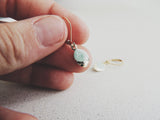 SALE-Reticulated Leaf Drop Earrings-Mint
