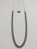 Long Fishbone Multifunctional Necklace-Sapphire